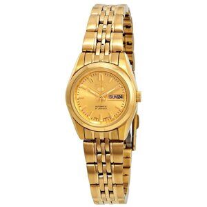 NWT Authentic Seiko Series 5 Automatic Gold Dial Women's Watch